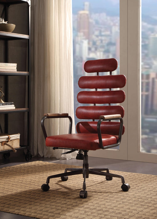 Calan Antique Red Top Grain Leather Office Chair image