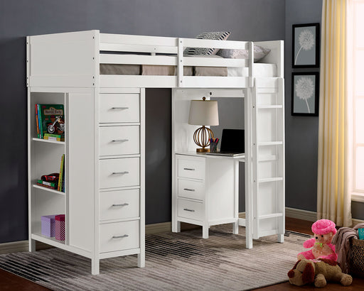 CASSIDY Twin Loft Bed w/ Drawers image