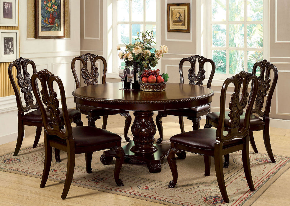 Bellagio Brown Cherry Round Dining Table image