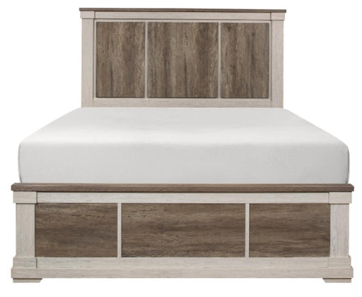 Homelegance Arcadia Full Panel Bed in White & Weathered Gray 1677F-1* image